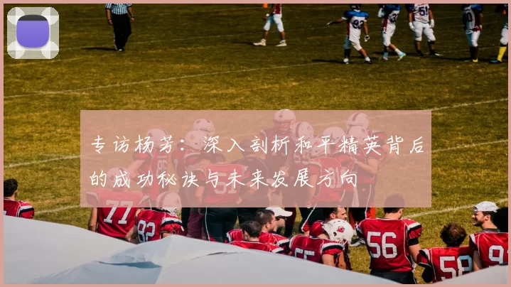 专访杨芳：深入剖析和平精英背后的成功秘诀与未来发展方向